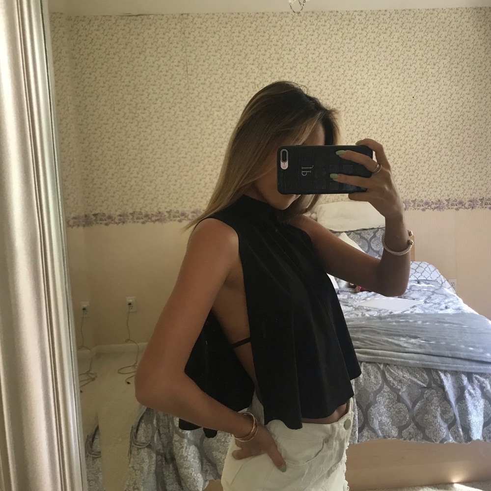 high neck crop top